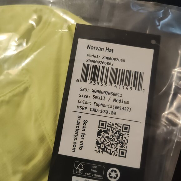 NWT Arc'teryx Norvan Cap Hat 7068 Euphoria S/M Retail $70 Running Hiking - Picture 4 of 9